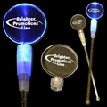 9" Blue Round Light-Up Cocktail Stirrers